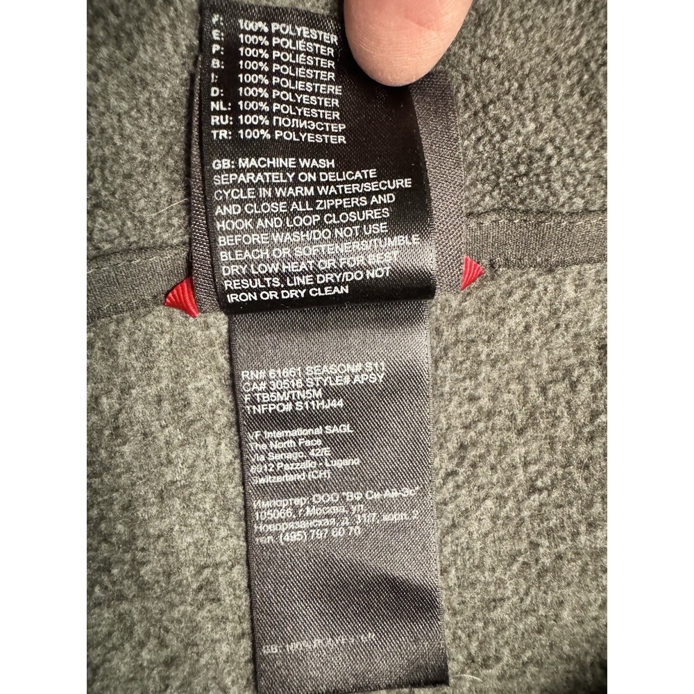 The North Face Men's Full Zip Fleece Gray Size XL - Picture 11 of 12